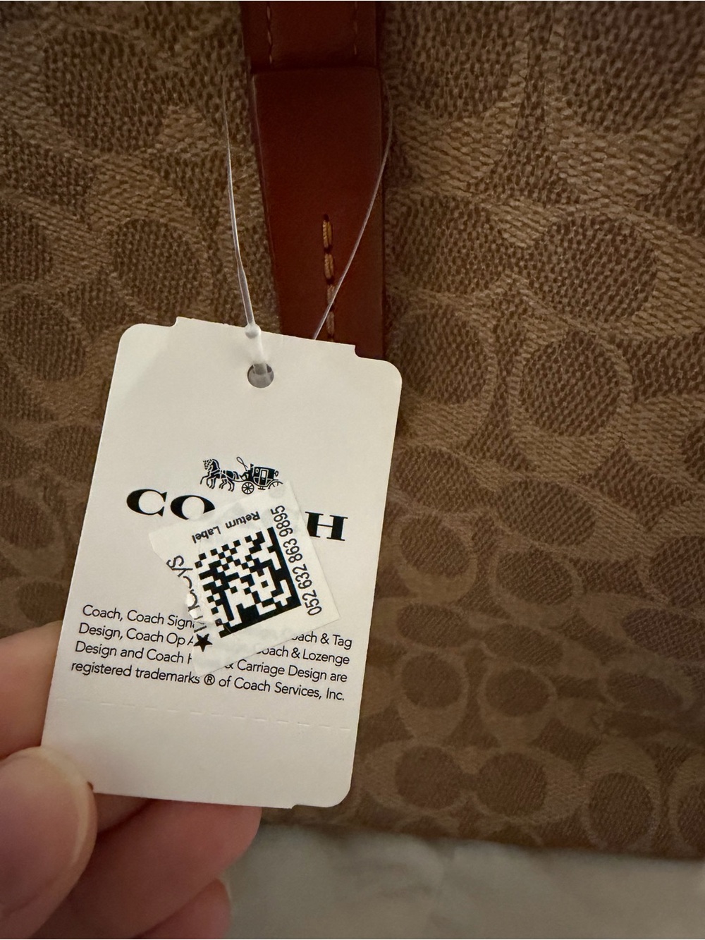 NWT Coach Charlie Carryall Brown Signature Tote Bag - Picture 6 of 12